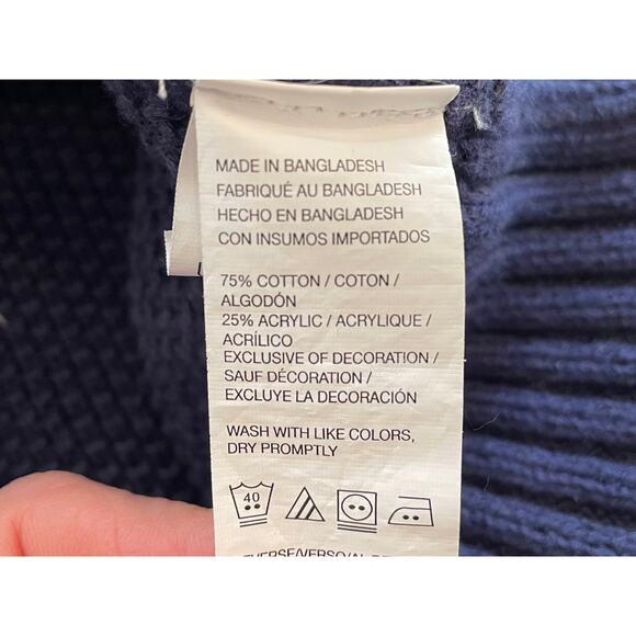 IZOD Men's Cotton Blend Fair Isle Quarter Zip Sweater, Navy, Burgundy Red, XXL - Picture 5 of 8